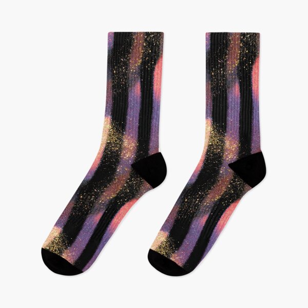Item preview, Black Gold Pink Glitter Stripes designed and sold by bubblegoth.