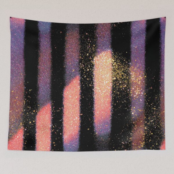 Item preview, Black Gold Pink Glitter Stripes designed and sold by bubblegoth.