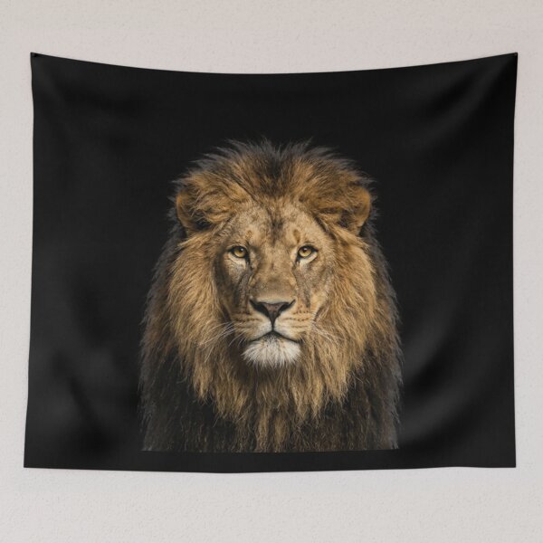 Item preview, Majestic Lion Portrait Realistic Dark Art designed and sold by Zippy Creation.