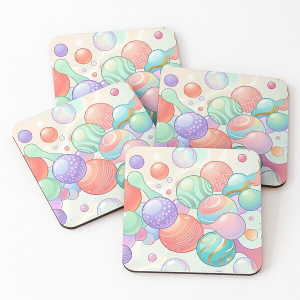 Item preview, Pastel Retro Bubble Universe – Y2K Aesthetic Abstract Floating Spheres designed and sold by Far Out Goods.