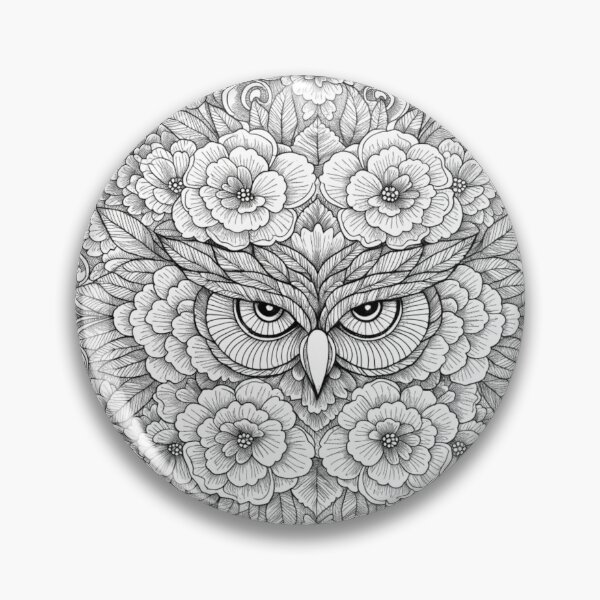 Item preview, Floral Mandala Art owl – Intricate Flower Mandala Design designed and sold by Anime9122.