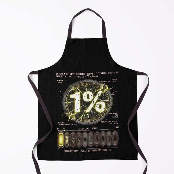Item preview, 1% Productivity | System Critical | Funny Tech Meme designed and sold by Mysterious Shop.