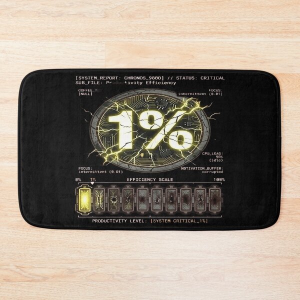 Item preview, 1% Productivity | System Critical | Funny Tech Meme designed and sold by Mysterious Shop.