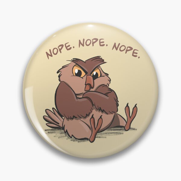 Item preview, Archimedes Owl Nope designed and sold by Oh Sweet Barnacles.