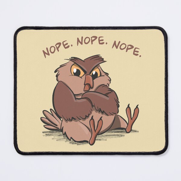 Item preview, Archimedes Owl Nope designed and sold by Oh Sweet Barnacles.