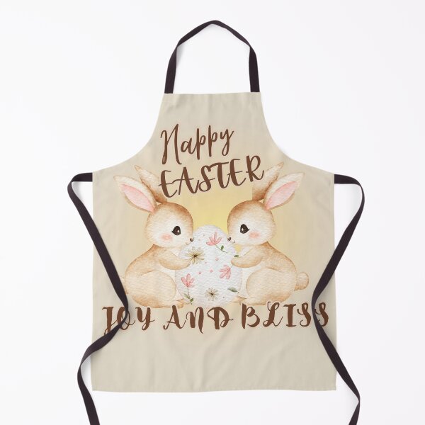 Item preview, Happy Easter Joy and Bliss - Two Bunnies with Floral Egg designed and sold by PriyaMagic.