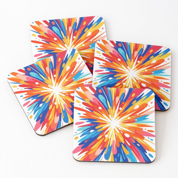 Item preview, Dopamine Color Burst – Vibrant Abstract Neon Paint Splash on Black designed and sold by Far Out Goods.