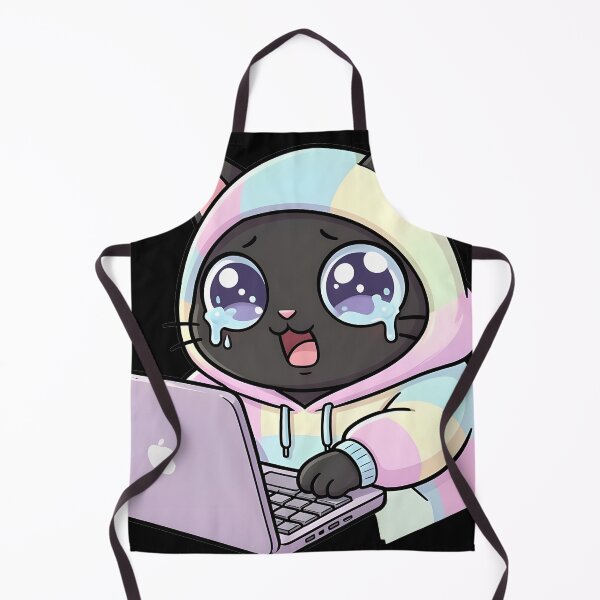 Item preview, Stressed programmer cat designed and sold by BGM by AI.