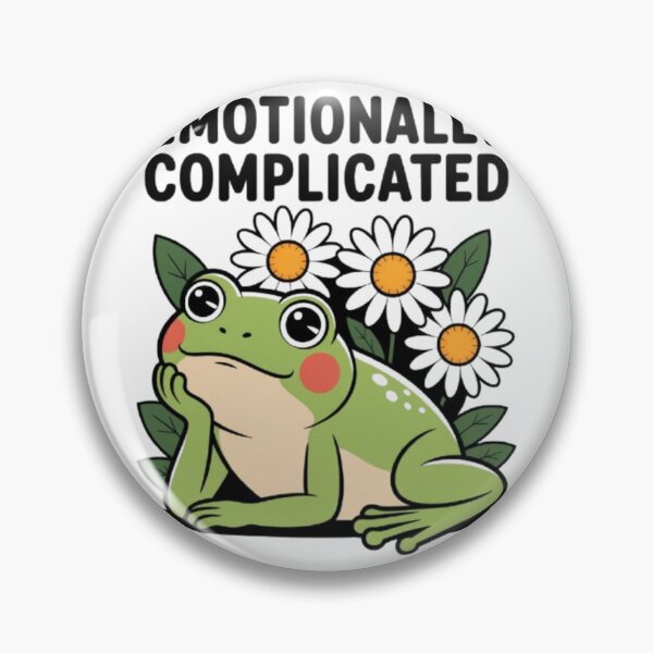 Item preview, Emotionally Complicated Cute Frog Retro Humor Graphic designed and sold by NewUSShop.