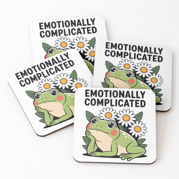 Item preview, Emotionally Complicated Cute Frog Retro Humor Graphic designed and sold by NewUSShop.