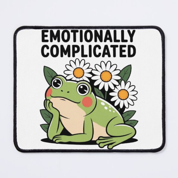Item preview, Emotionally Complicated Cute Frog Retro Humor Graphic designed and sold by NewUSShop.