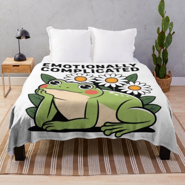 Item preview, Emotionally Complicated Cute Frog Retro Humor Graphic designed and sold by NewUSShop.