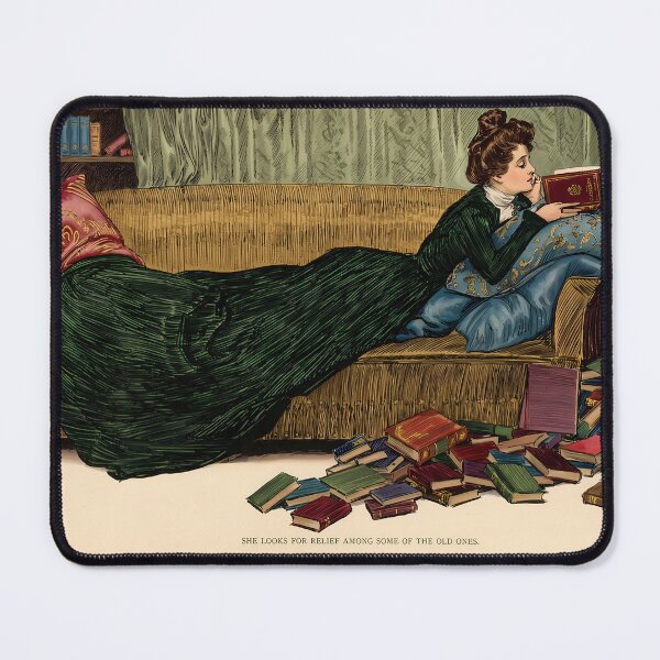 Item preview, Vintage Victorian Woman Reading Books - Antique Bookworm gift designed and sold by The Archive Alchemist.
