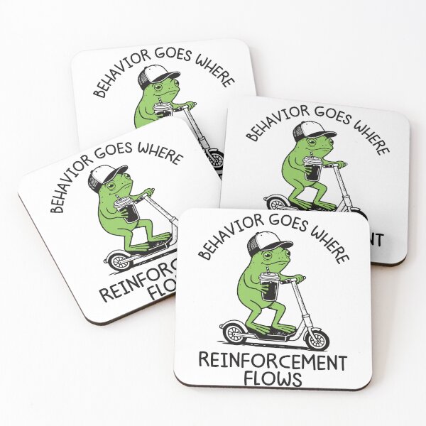 Item preview, Behavior Goes Where Reinforcement Flows Funny Frog On Scooter - Behavior Analyst designed and sold by gunaone-design.