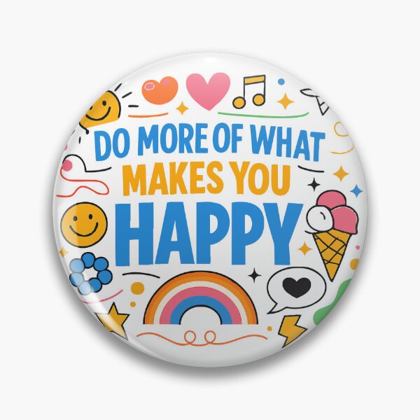 Item preview, Do More of What Makes You Happy - Colorful Doodle Typography Art designed and sold by Far Out Goods.