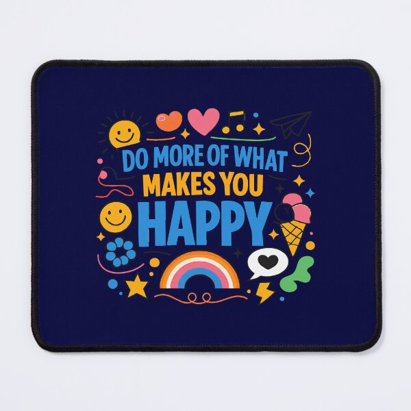 Item preview, Do More of What Makes You Happy - Colorful Doodle Typography Art designed and sold by Far Out Goods.