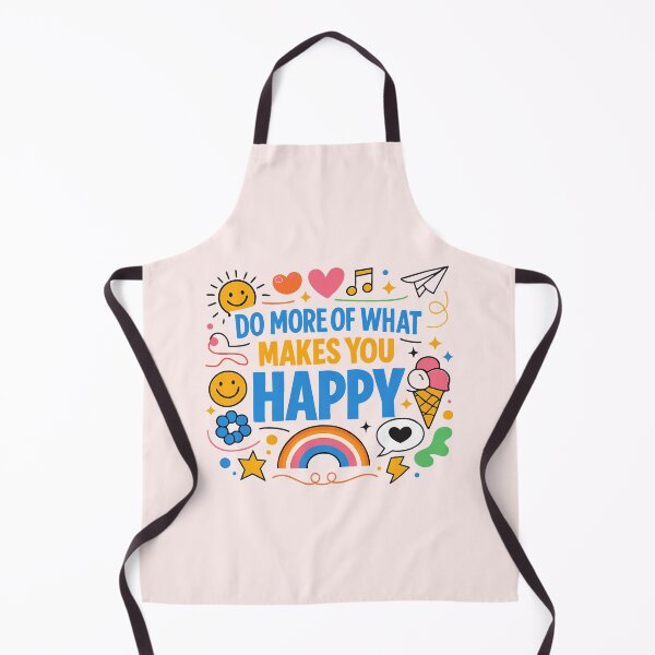 Item preview, Do More of What Makes You Happy - Colorful Doodle Typography Art designed and sold by Far Out Goods.