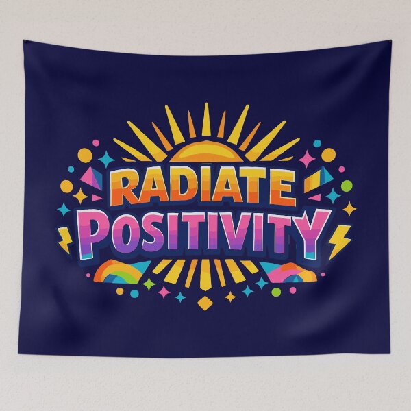 Item preview, Radiate Positivity - Retro Sunshine Typography & Vibrant Pop Art designed and sold by Far Out Goods.