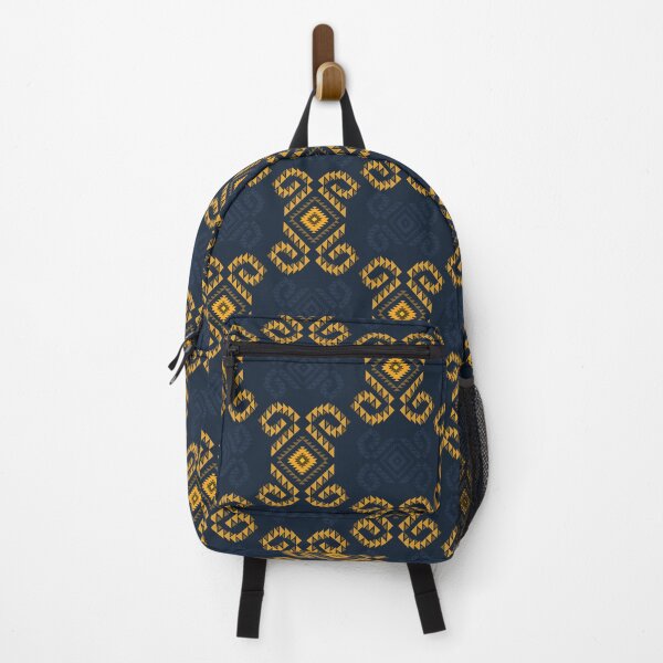 Item preview, Navy Blue and Gold Tribal Geometric Seamless Pattern designed and sold by PowerAntShop.