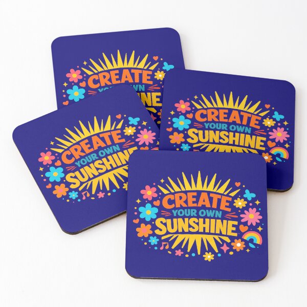 Item preview, Create Your Own Sunshine - Retro Groovy Positivity Quote designed and sold by Far Out Goods.