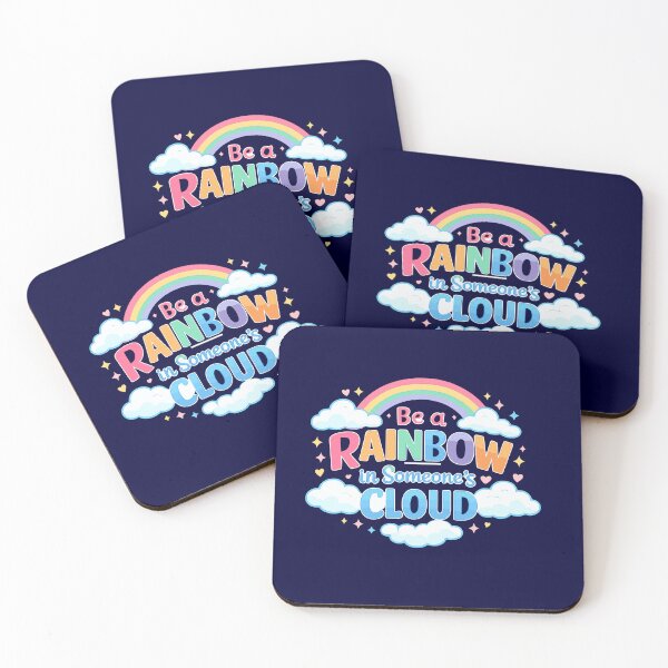 Item preview, Be a Rainbow in Someone’s Cloud - Retro Pastel Rainbow Quote designed and sold by Far Out Goods.