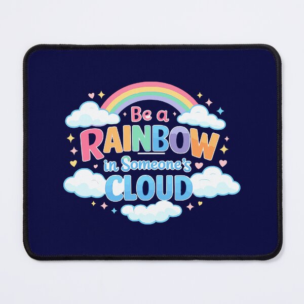 Item preview, Be a Rainbow in Someone’s Cloud - Retro Pastel Rainbow Quote designed and sold by Far Out Goods.