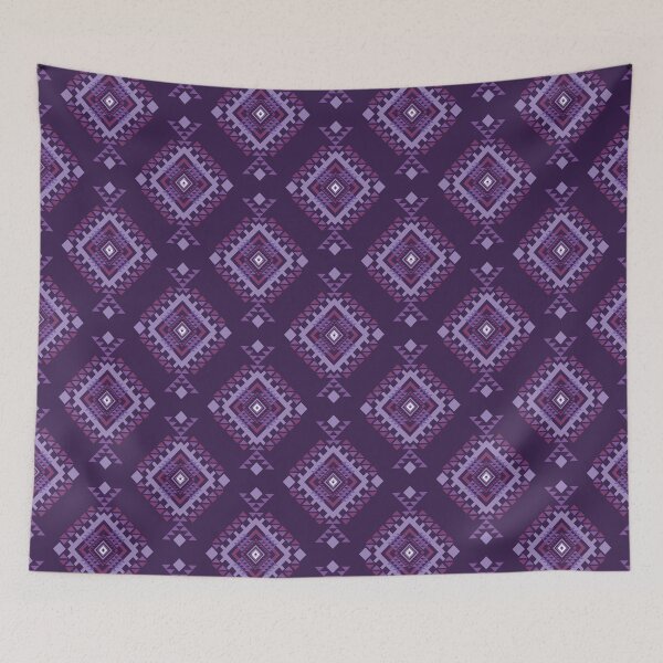 Item preview, Purple Ethnic Geometric Diamond Seamless Pattern designed and sold by PowerAntShop.