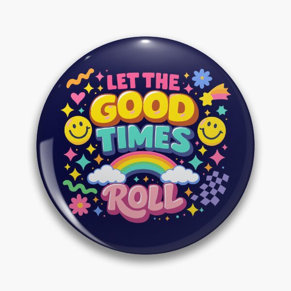 Item preview, Retro Let The Good Times Roll – Colorful Y2K Aesthetic Typography designed and sold by Far Out Goods.