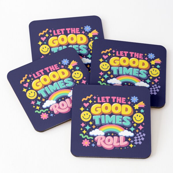 Item preview, Retro Let The Good Times Roll – Colorful Y2K Aesthetic Typography designed and sold by Far Out Goods.