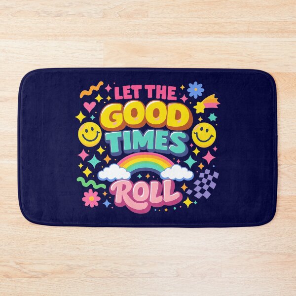 Item preview, Retro Let The Good Times Roll – Colorful Y2K Aesthetic Typography designed and sold by Far Out Goods.