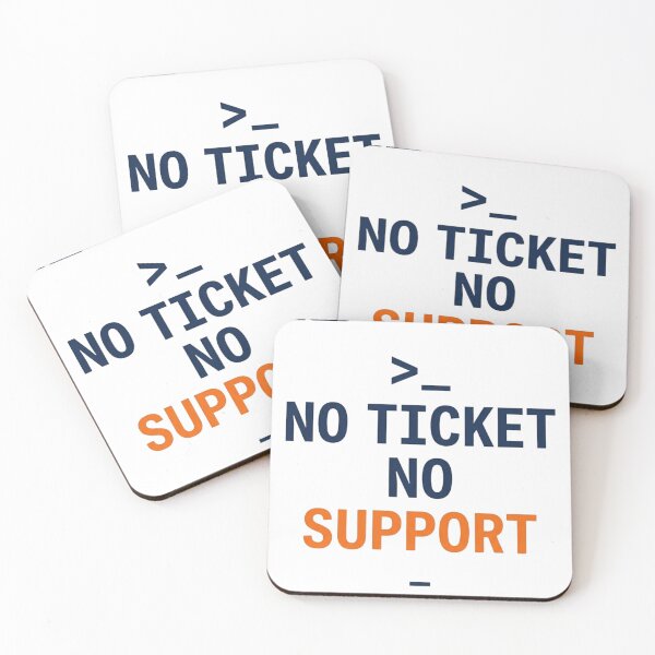 Item preview, No Ticket No Support  Funny Helpdesk IT Shirt designed and sold by KurtByteStudio.