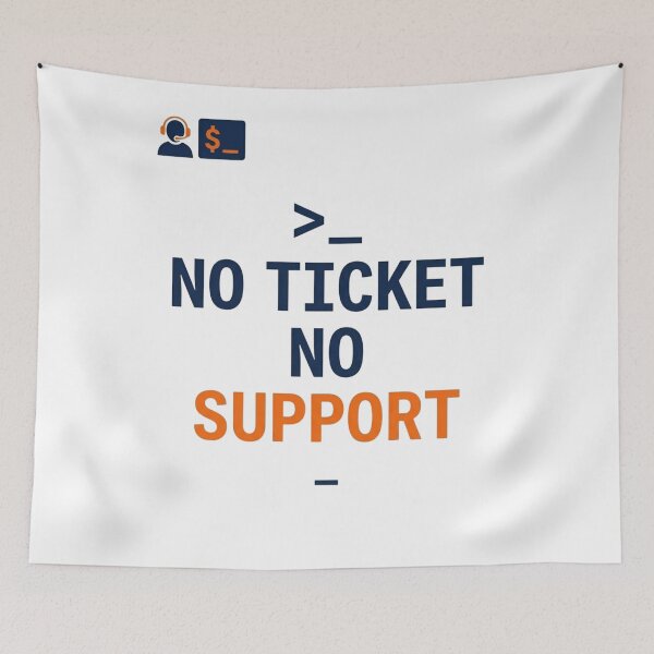 Item preview, No Ticket No Support  Funny Helpdesk IT Shirt designed and sold by KurtByteStudio.