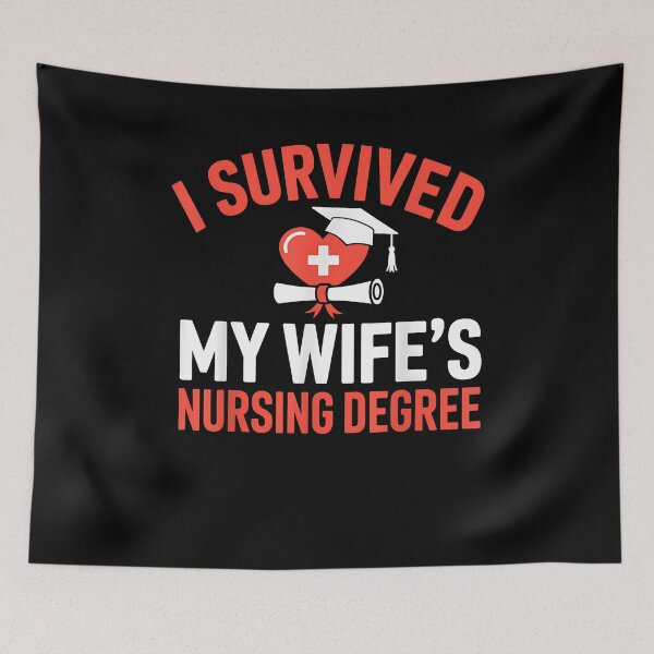 Item preview, I Survived My Wife's Nursing Degree Rn Graduation Nurse designed and sold by Goleon12.
