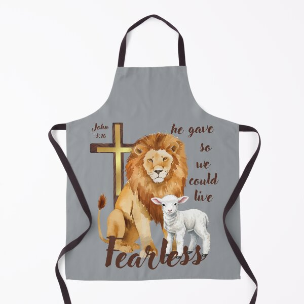 Item preview, Fearless Lion and Lamb John 316 Jesus Cross Watercolor Yeshua designed and sold by Forevermore.