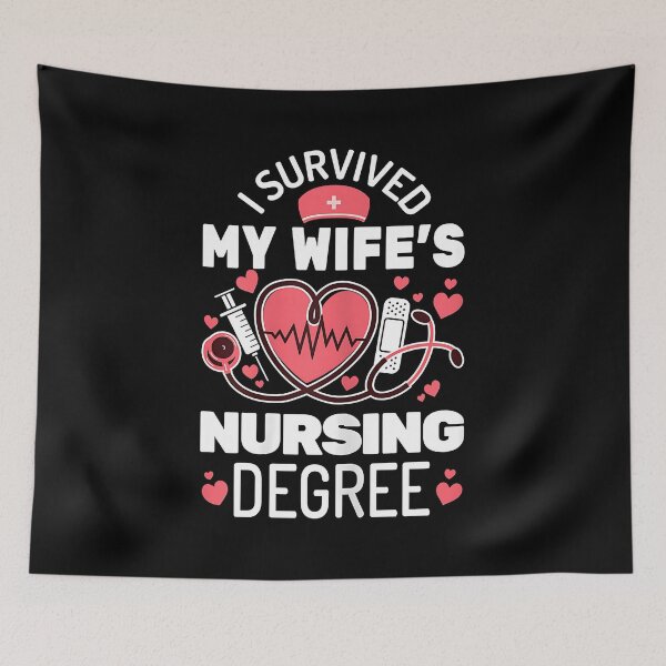 Item preview, I Survived My Wife's Nursing Degree School Graduation designed and sold by Goleon12.