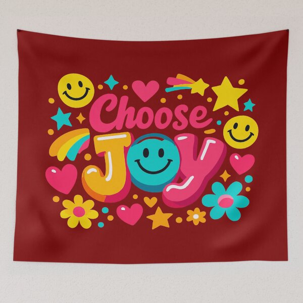 Item preview, Choose Joy Retro 90s Aesthetic | Vibrant Y2K Pop Art Smile designed and sold by Far Out Goods.