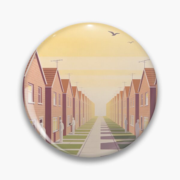 Item preview, Retro surreal suburban illustration designed and sold by Random Designs.