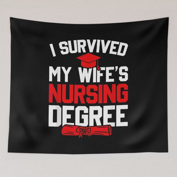 Item preview, I Survived My Wife's Nursing Degree, Funny Graduation designed and sold by Goleon12.