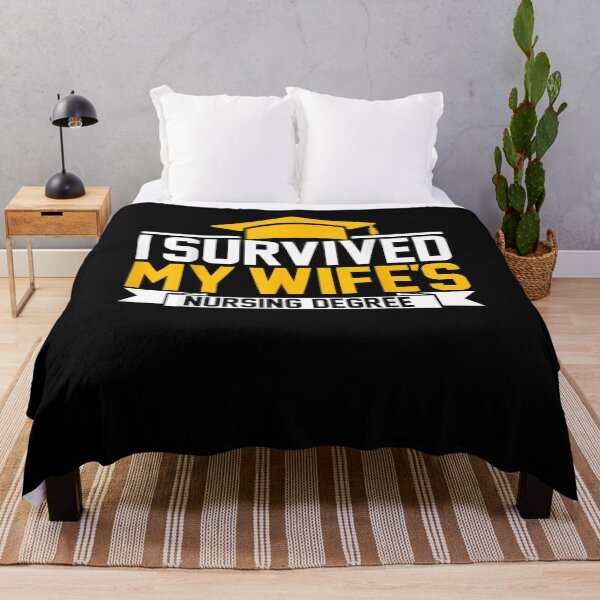 Item preview, I Survived My Wife's Nursing Degree Nursing School Husband designed and sold by Goleon12.