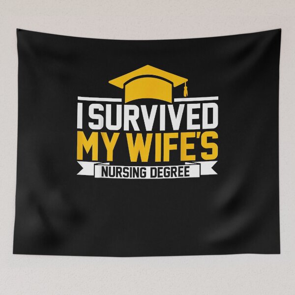Item preview, I Survived My Wife's Nursing Degree Nursing School Husband designed and sold by Goleon12.