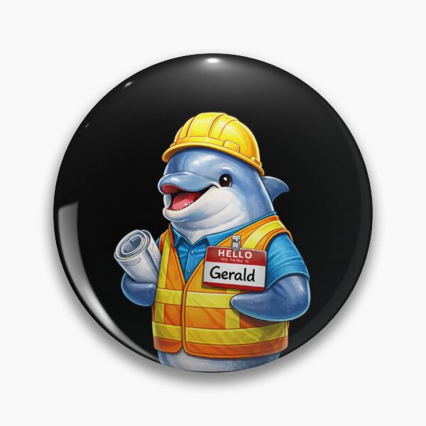 Item preview, Gerald the Dolphin Underwater Construction Worker designed and sold by ModkMerch.