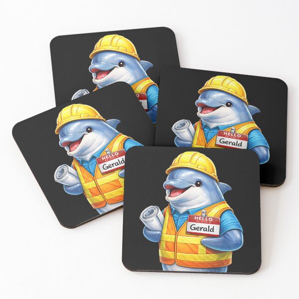 Item preview, Gerald the Dolphin Underwater Construction Worker designed and sold by ModkMerch.