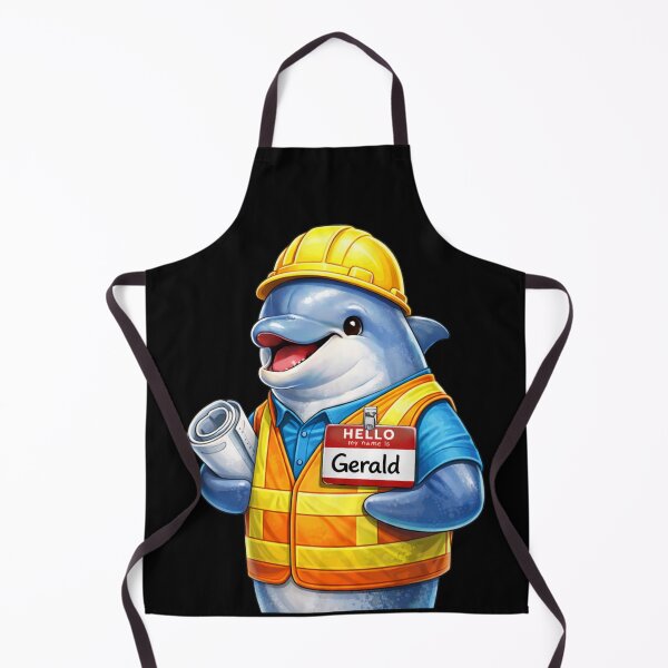 Item preview, Gerald the Dolphin Underwater Construction Worker designed and sold by ModkMerch.