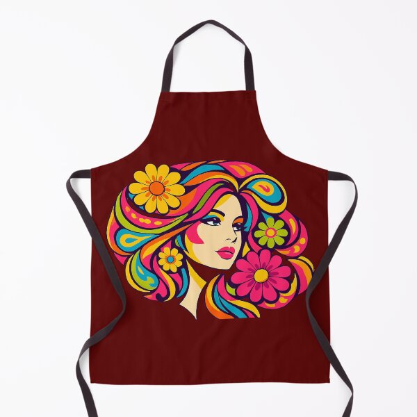 Item preview, Retro 60s 70s Psychedelic Woman Art Groovy Flower Power designed and sold by Far Out Goods.