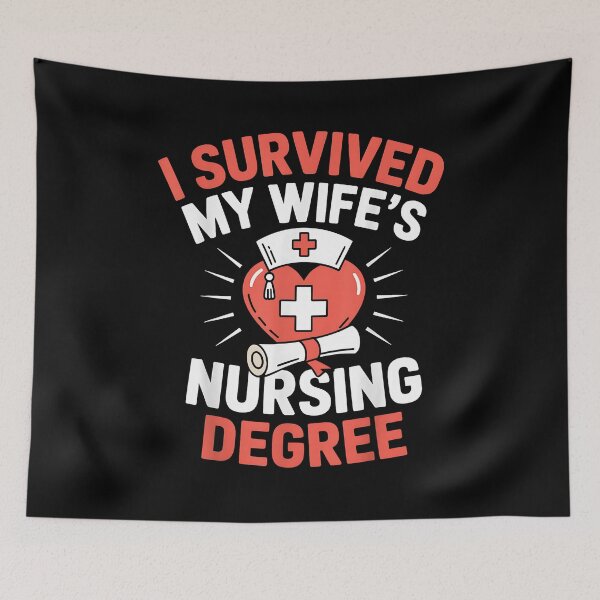 Item preview, I Survived My Wife's Nursing Degree Nurse Graduation 2025 designed and sold by Goleon12.