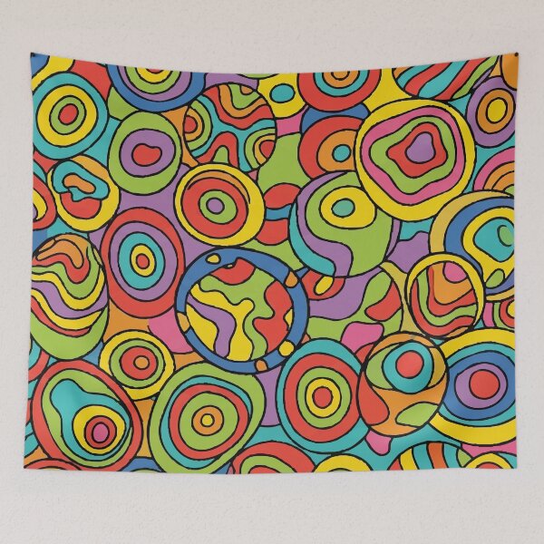 Item preview, Groovy Psychedelic Bubbles - Retro 70s Abstract Lava Lamp Pattern designed and sold by Far Out Goods.