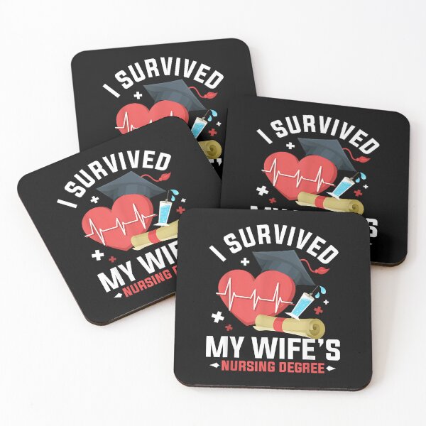 Item preview, I Survived My Wife's Nursing Degree Nurse Graduation Women designed and sold by Goleon12.