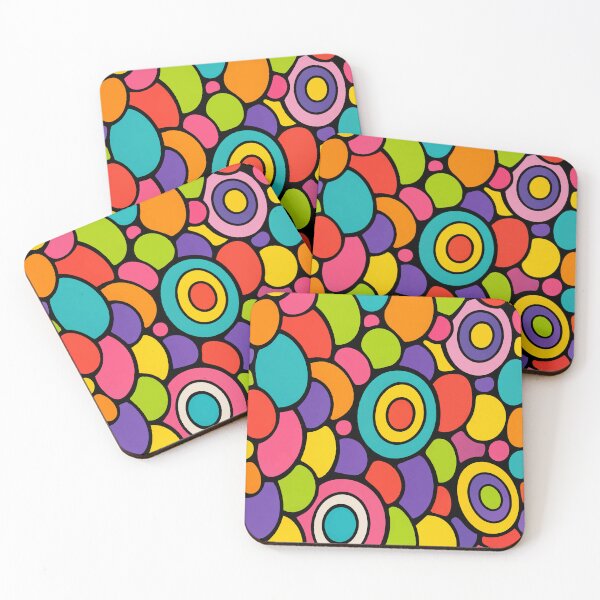Item preview, Retro Mod Pop Art - Colorful Abstract Mid Century Circles Pattern designed and sold by Far Out Goods.