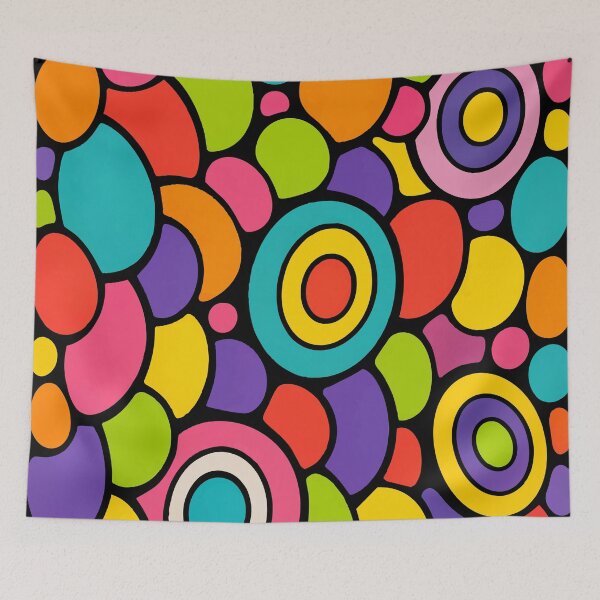Item preview, Retro Mod Pop Art - Colorful Abstract Mid Century Circles Pattern designed and sold by Far Out Goods.