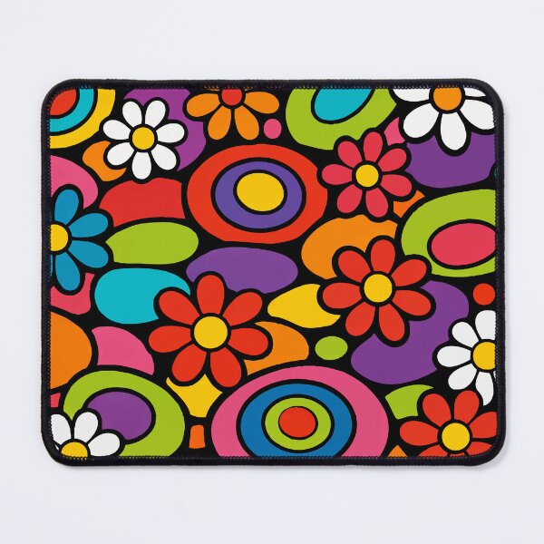 Item preview, 70s Retro Flower Power - Groovy Psychedelic Waves & Boho Floral Pattern designed and sold by Far Out Goods.